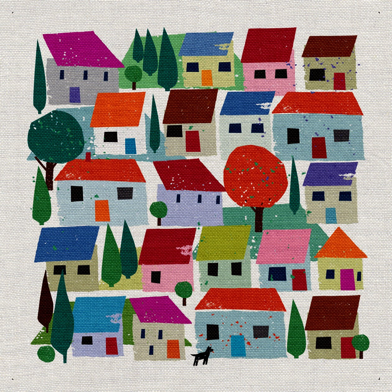 Rudi In The Village, 2021 (vegyes média) alkotó: Jenny Frean