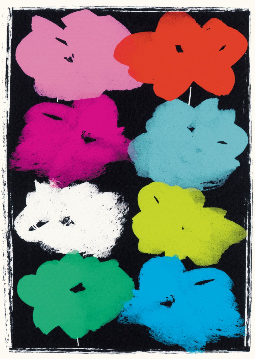 Warhol Flowers (vegyes technika) alkotó: Jenny Frean