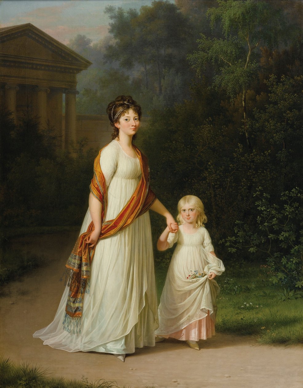 Marie Sophie Frederikke, dán hercegnő és lánya, Caroline hercegnő alkotó: Jens Juel