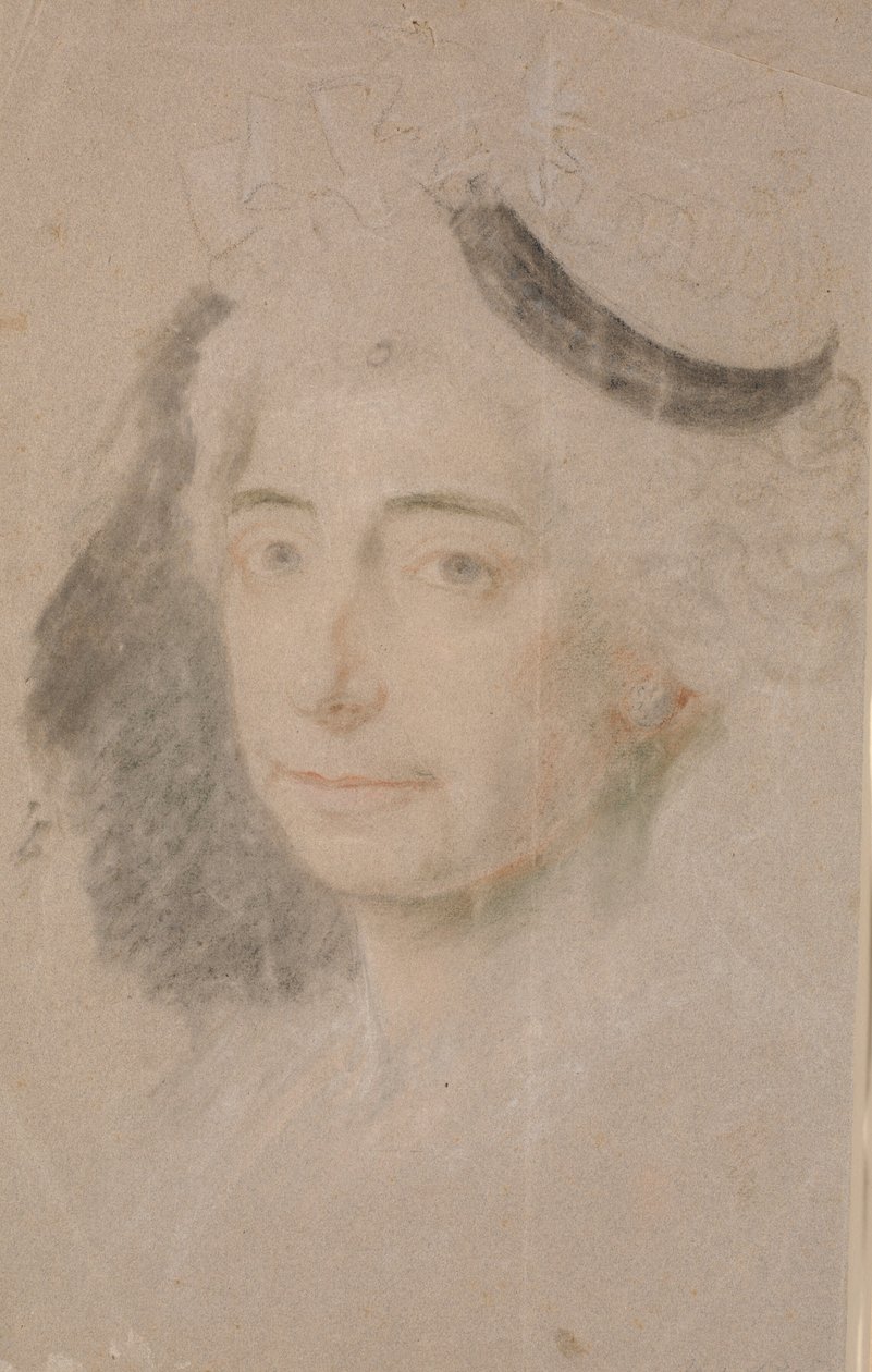 Tanulmány Mrs. Margrethe Elisabeth Stampe portréjához alkotó: Jens Juel