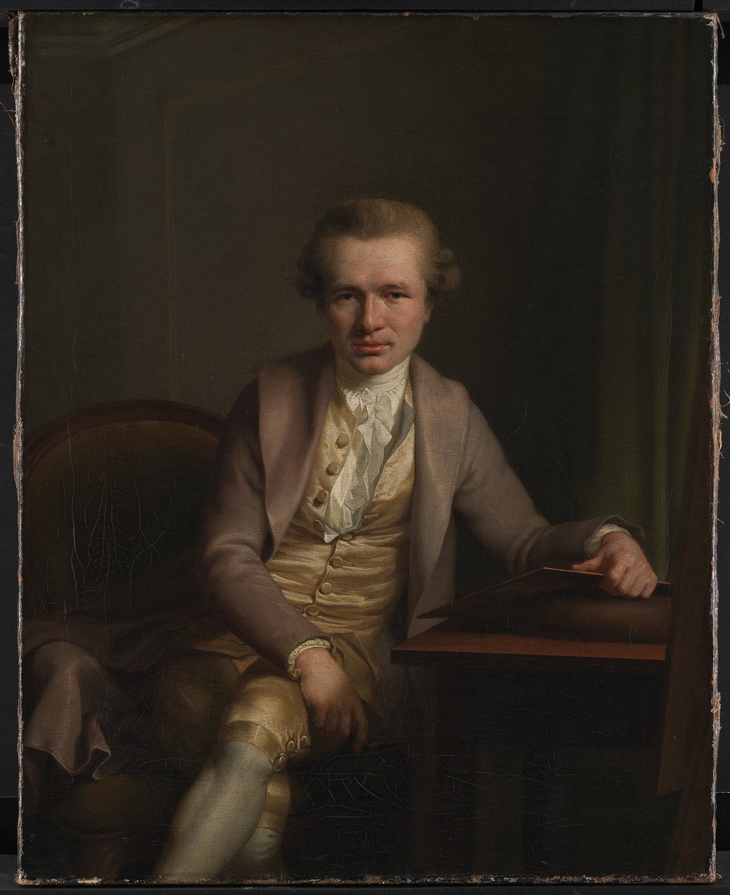 Johann Friderich Clemens metsző a munkaasztalánál alkotó: Jens Juel