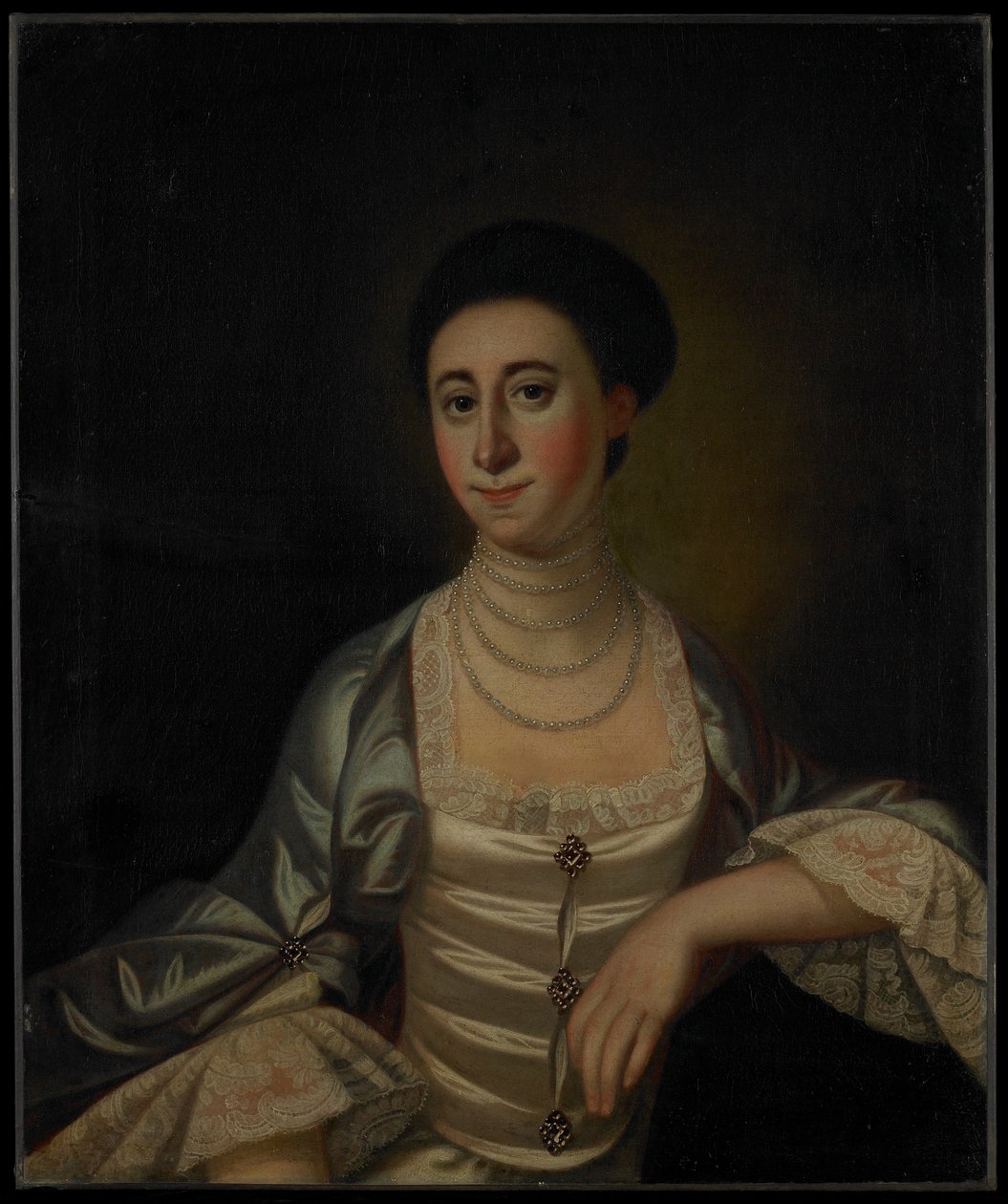 Marcy Olney portréja, 1771 körül alkotó: Jeremiah Theus