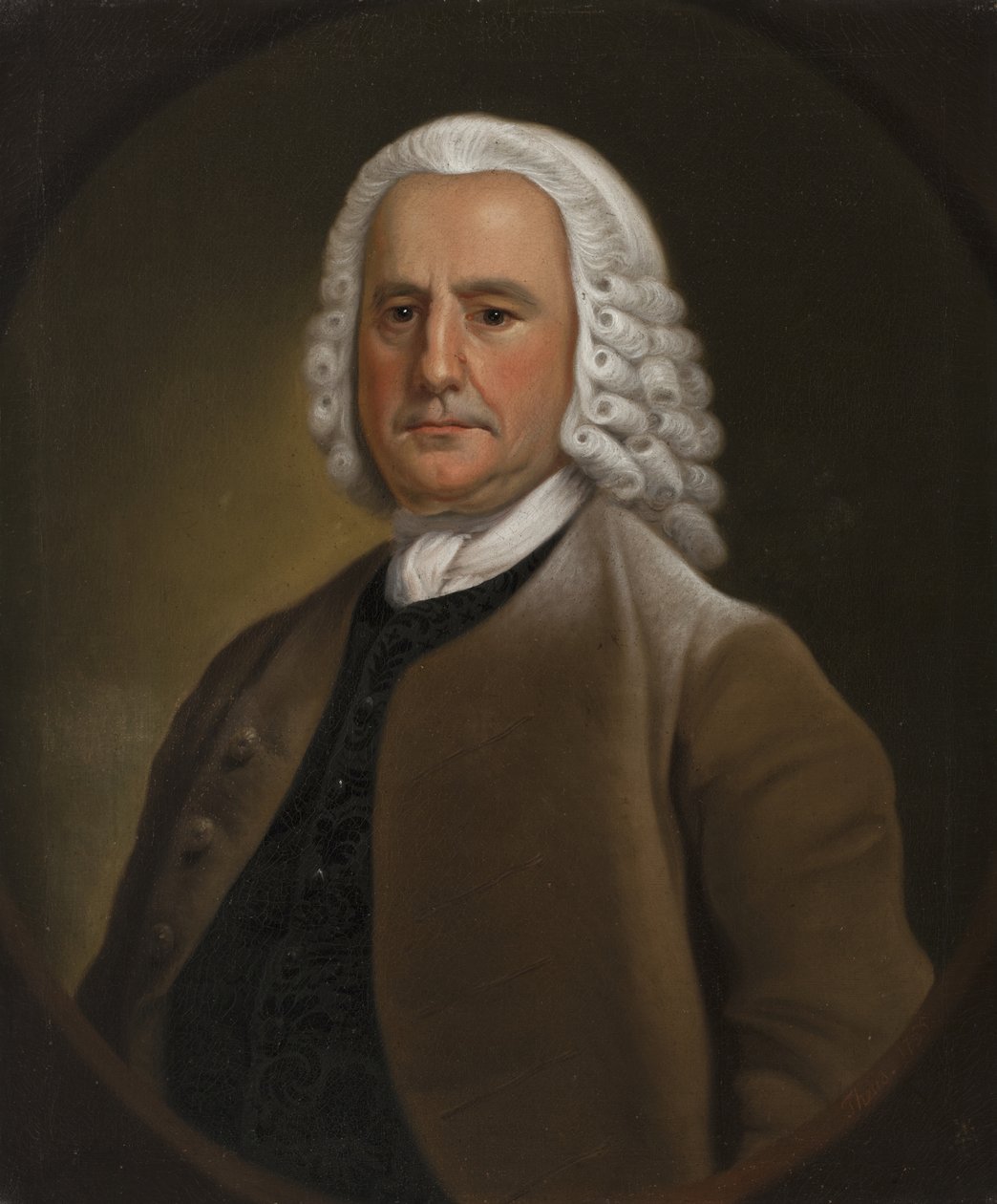 Egy férfi portréja, valószínűleg Isaac Holmes, 1755 körül alkotó: Jeremiah Theus