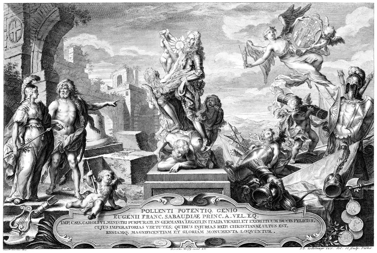 Jenő herceg dicsőítése alkotó: Jeremias Jakob Sedelmayr
