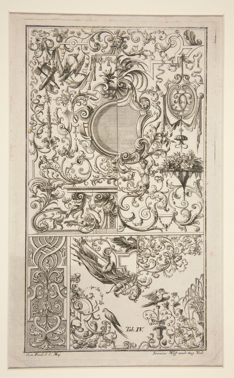 Díszítő grotteszk design alkotó: Jeremias Wolff