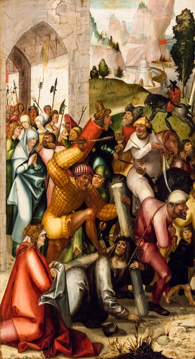 Keresztvivés, 1515 körül (Tempera és olaj, tűlevelű fára) alkotó: Jerg Ratgeb