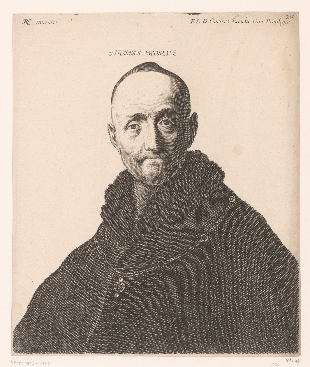 Thomas More portréja Thomas Morris (cím a tárgyon) Filozófusok és királyok mellszobra (sorozat címe) alkotó: Jerôme David (attributed to)