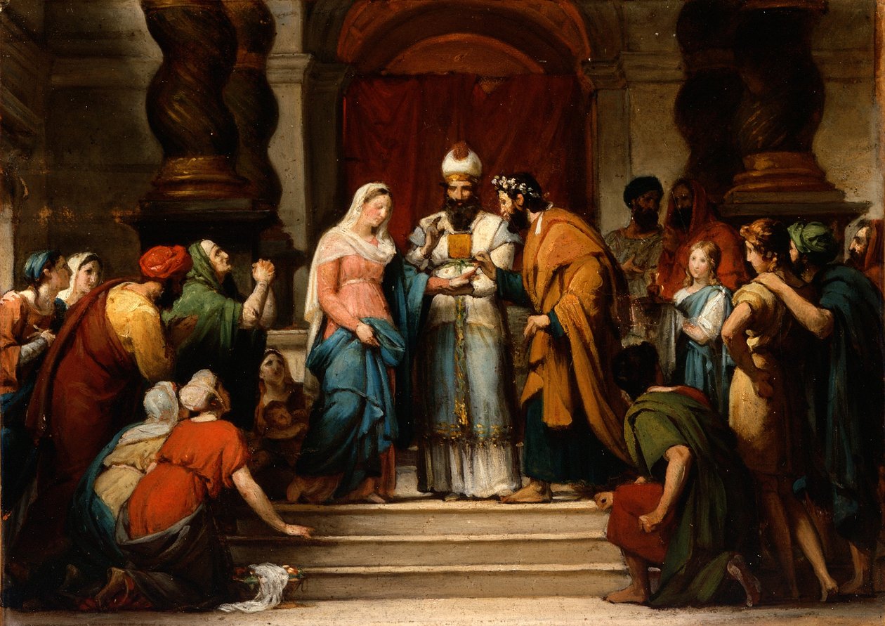 A szűz házassága, 1833 alkotó: Jérôme Martin Langlois
