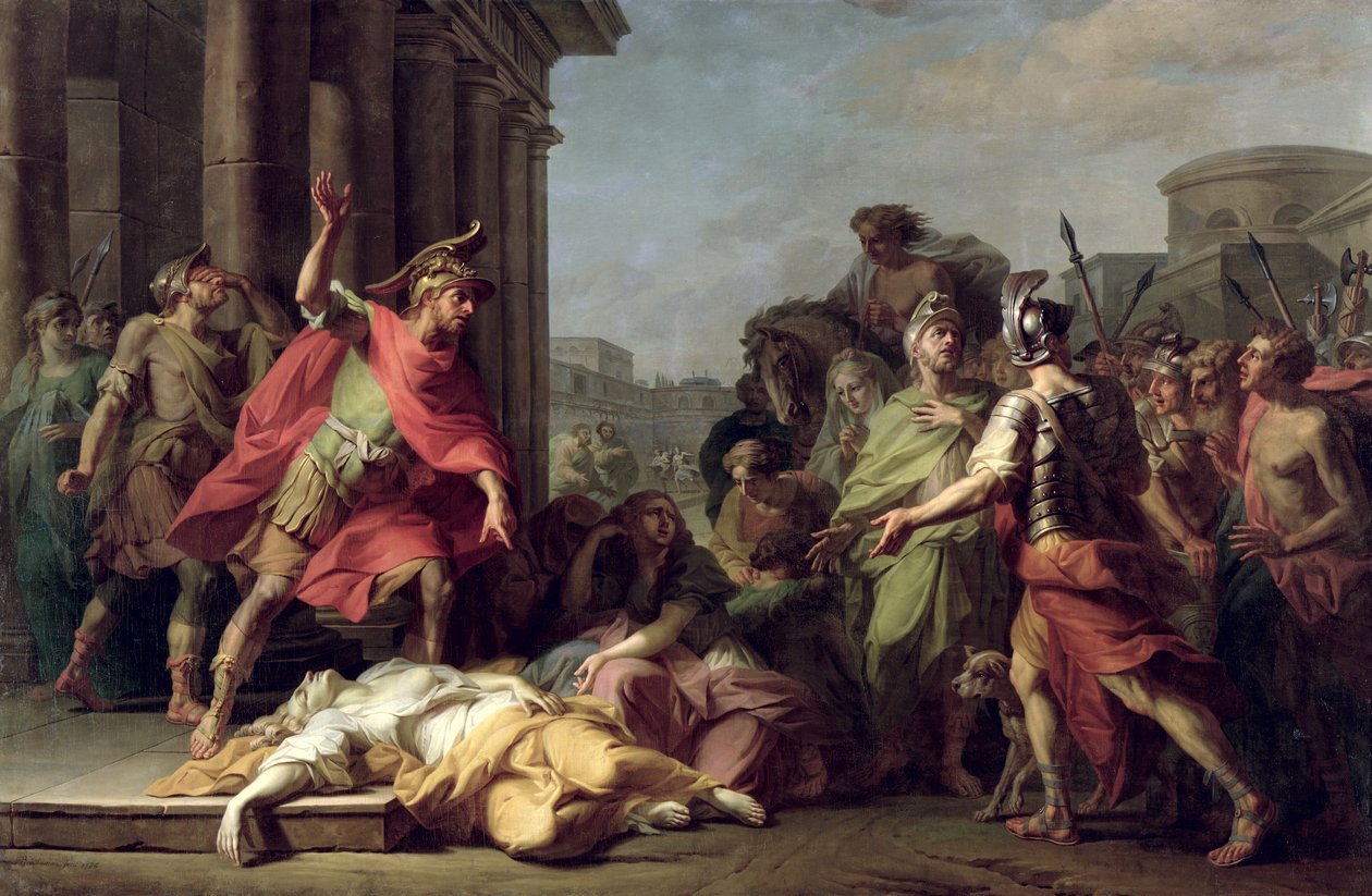 Lucretia halála, 1784 alkotó: Jerome Preudhomme