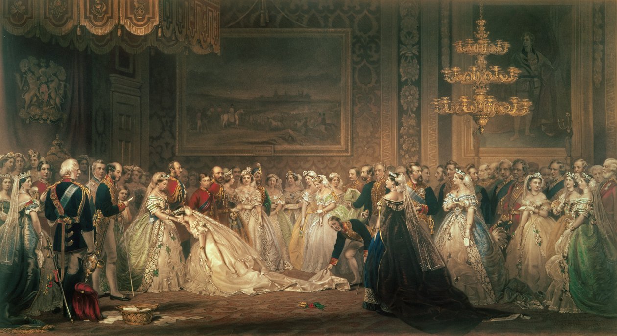 Szalon a Szent Jakab-palotában Viktória királynő uralkodása idején, P. Stacpoole metszete, kocsma. William Lucas und Co., 1864 alkotó: Jerry Barrett