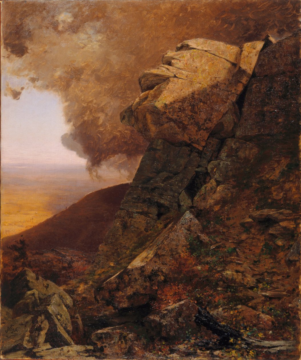 Egy szikla a Katskillsben alkotó: Jervis McEntee