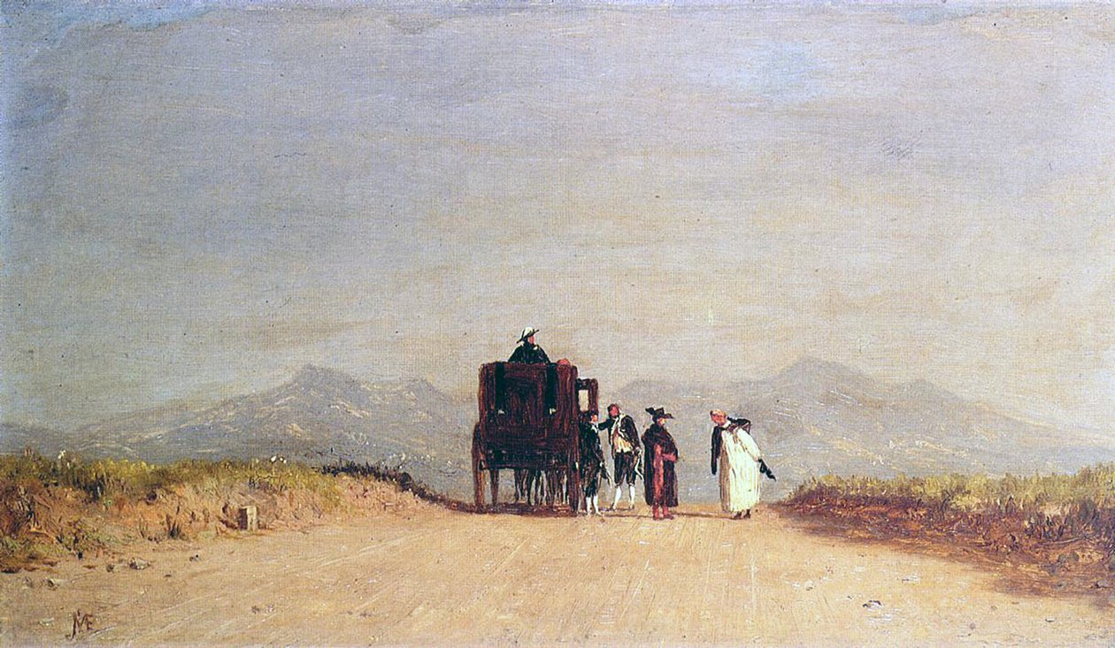 Utazók megállása a római Campagna-ban, 1868 körül alkotó: Jervis McEntee