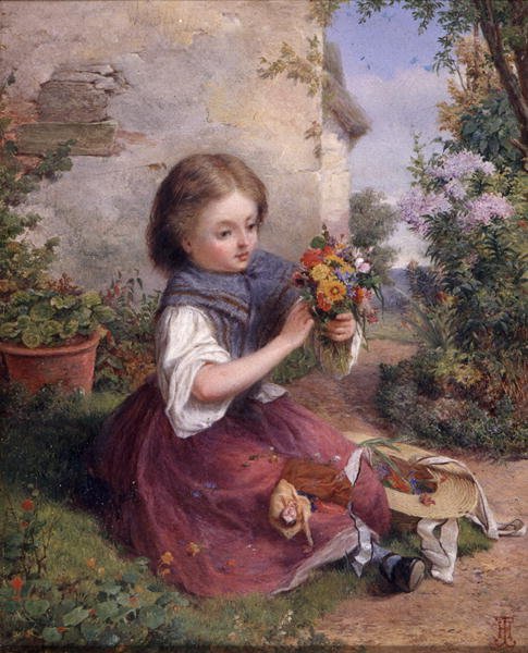 The Posy, 1880 körül (olaj, panel) alkotó: Jessica (attr.to) Hayllar