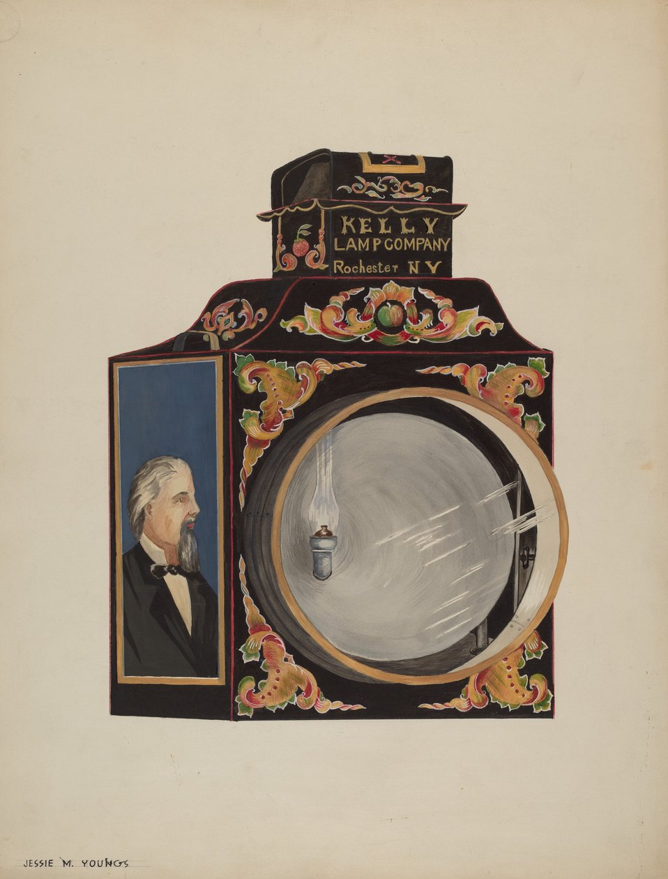 Mozdony fényszóró alkotó: Jessie M. Youngs