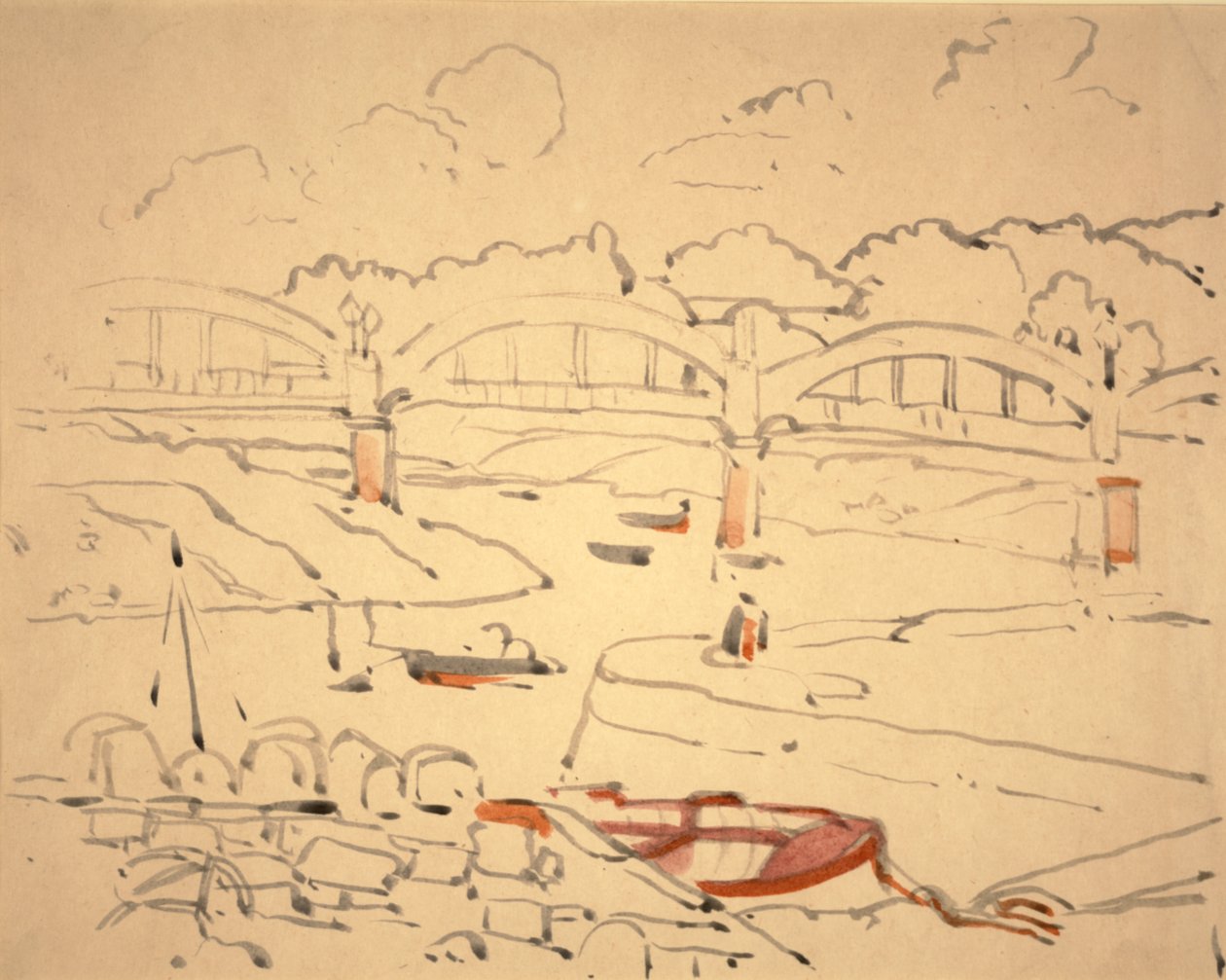 Illusztráció a "The Book of Bridges"-hez, 1911 körül (akvarell és tus papíron) alkotó: Jessie Marion King