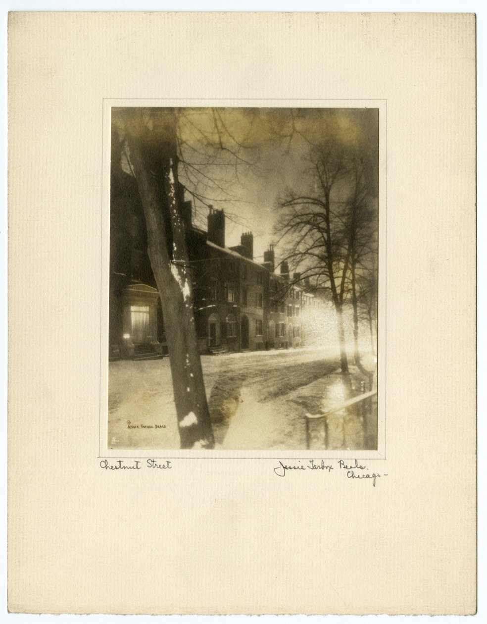 Chestnut Street, Boston, USA, 1902-1910 körül (zselatin ezüst fotó) alkotó: Jessie Tarbox Beals