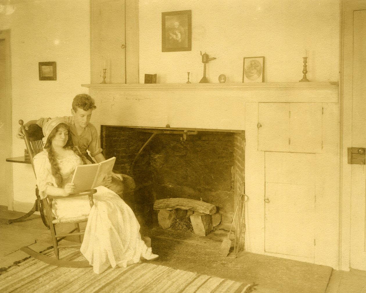 Malcolm Stewart Boylan és édesanyja Hollywood 9 fontos írójának egyike, 1905-1917 körül (zselatin ezüst fotó) alkotó: Jessie Tarbox Beals