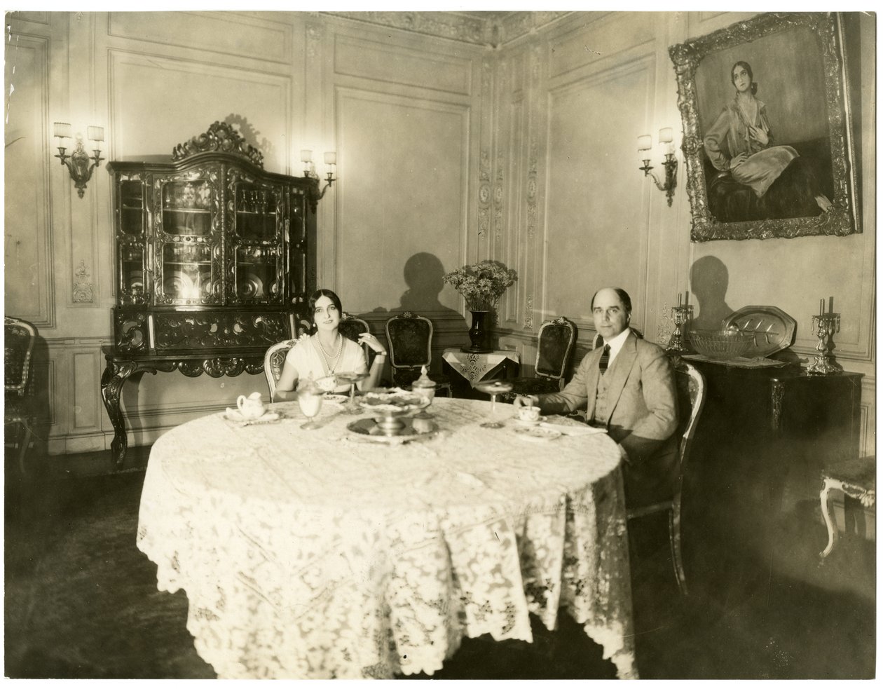 Michael Fokine és Fokina felesége, 1926-36 körül (zselatin ezüst fotó) alkotó: Jessie Tarbox Beals