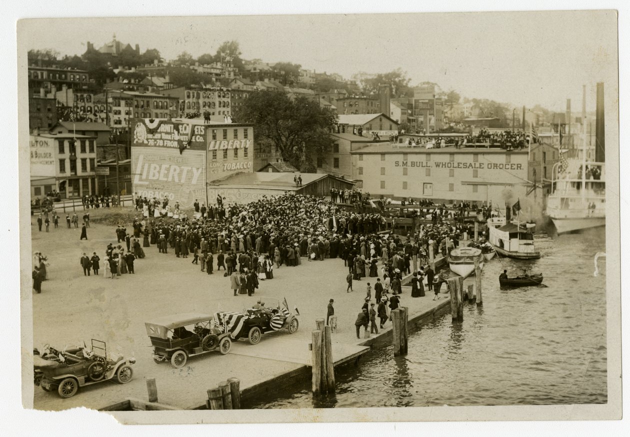 Newburgh: recepció a kikötőben alkotó: Jessie Tarbox Beals