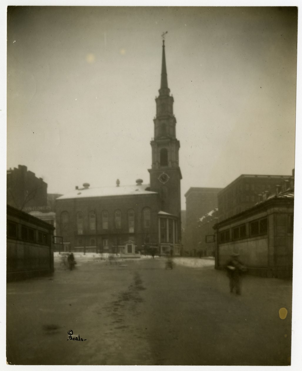 Park St Church, Boston, Mass, USA, 1902-1910 körül (zselatin ezüst fotó) alkotó: Jessie Tarbox Beals