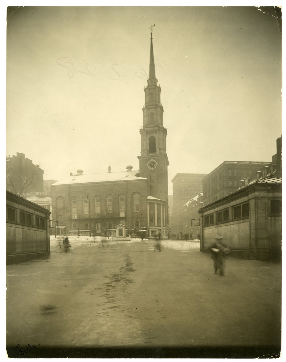 Park Street Church, USA, 1902-1910 körül (zselatin ezüst fotó) alkotó: Jessie Tarbox Beals