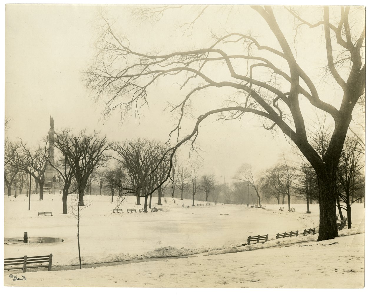 The Common, Boston, USA, 1902-1910 körül (zselatin ezüst fotó) alkotó: Jessie Tarbox Beals