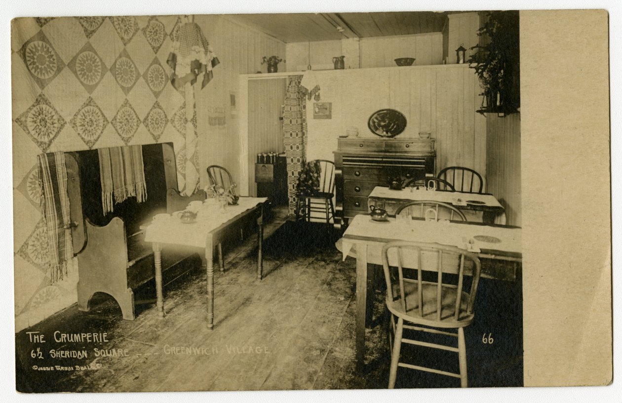 The Crumperie, 6 1/2 Sheridan Square, Greenwich Village, New York, USA, 1917-1919 körül (zselatin ezüst fotó) alkotó: Jessie Tarbox Beals