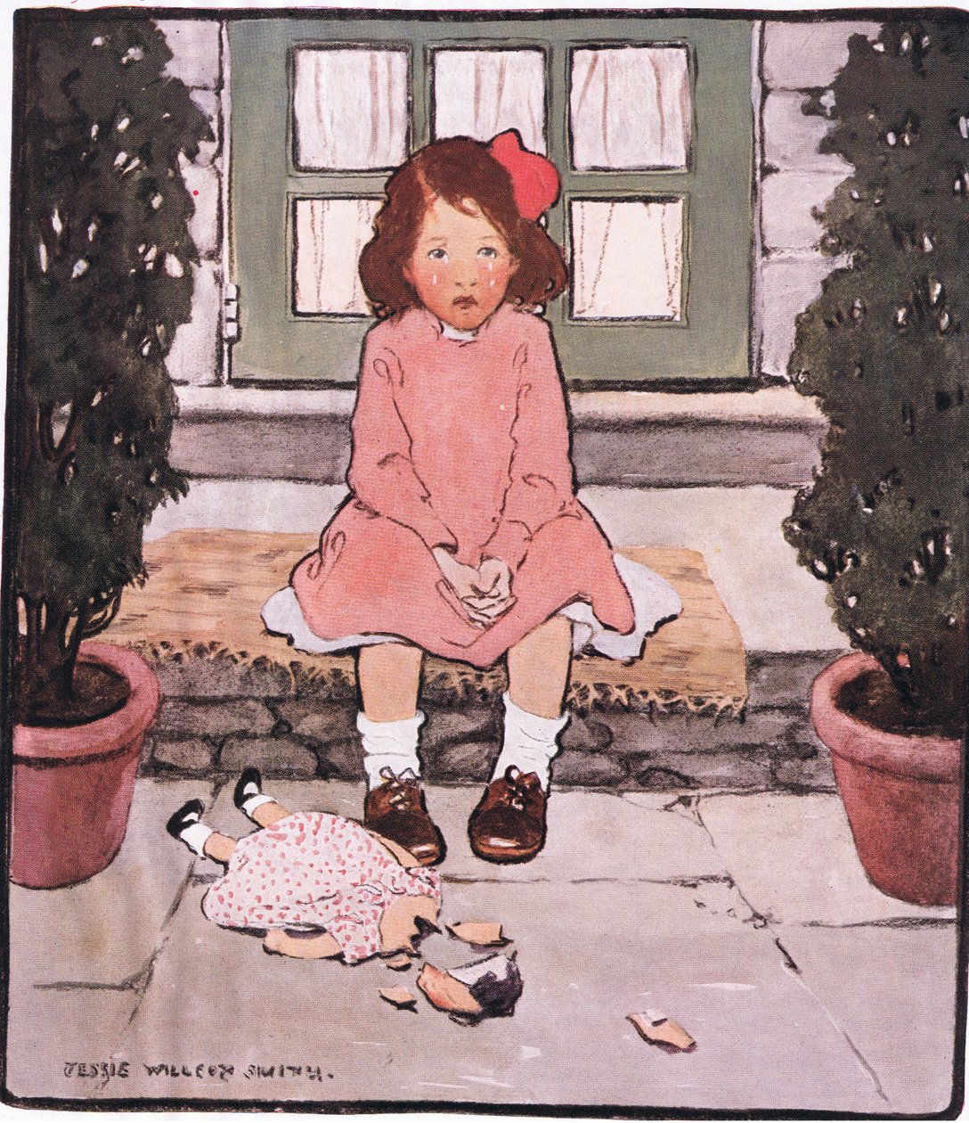 Összetört fej és szív (színes litó) alkotó: Jessie Willcox Smith
