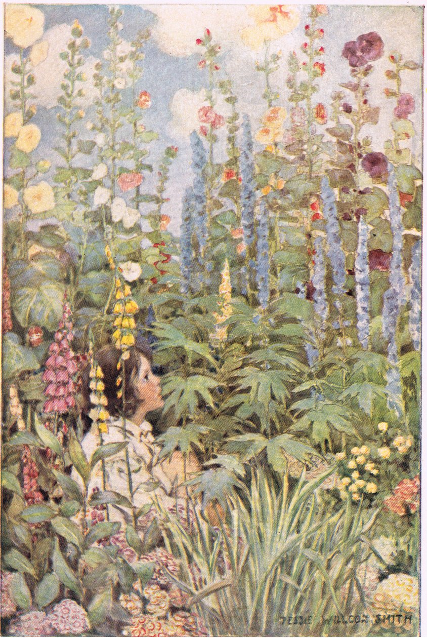 Egy vadvirágos gyermek, Robert Louis Stevenson 1885-ben megjelent „A gyermek versek kertjéből” (színes litó) alkotó: Jessie Willcox Smith