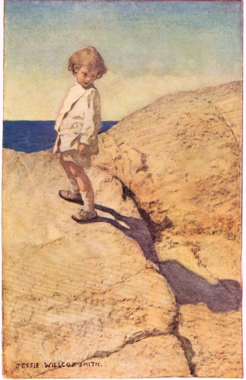 Gyermek és árnyékuk, Robert Louis Stevenson „A gyermek versek kertje” című művéből, 1885-ben (színes litó) alkotó: Jessie Willcox Smith