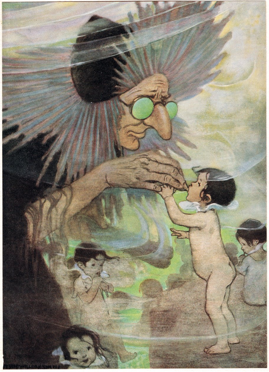 Mrs Bedoneasyoudid, illusztráció Charles Kingsley tiszteletes „The Water Babies” című művéből (színes litó) alkotó: Jessie Willcox Smith