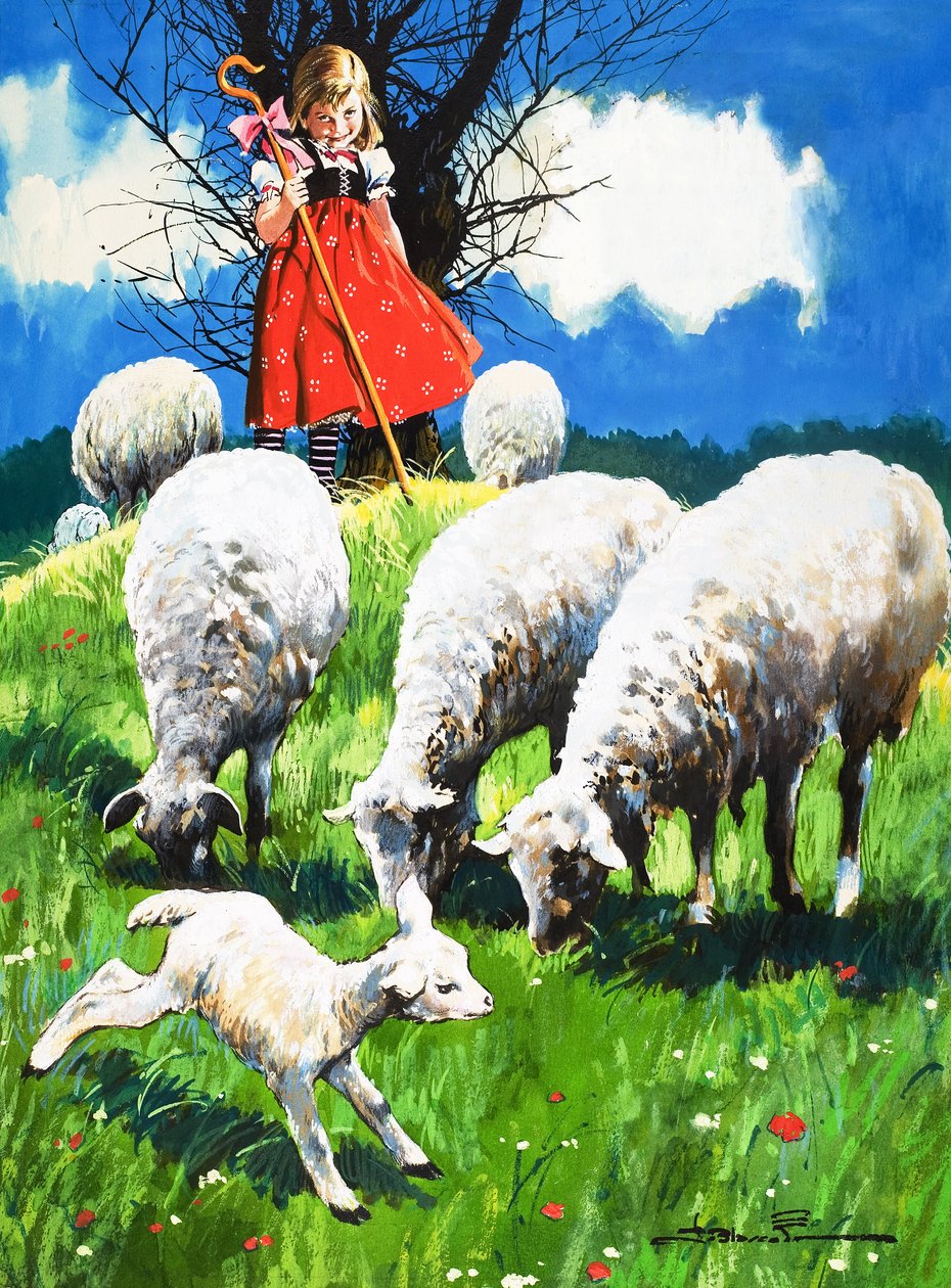 Little Bo Peep (gouache, papír) alkotó: Jesus Blasco