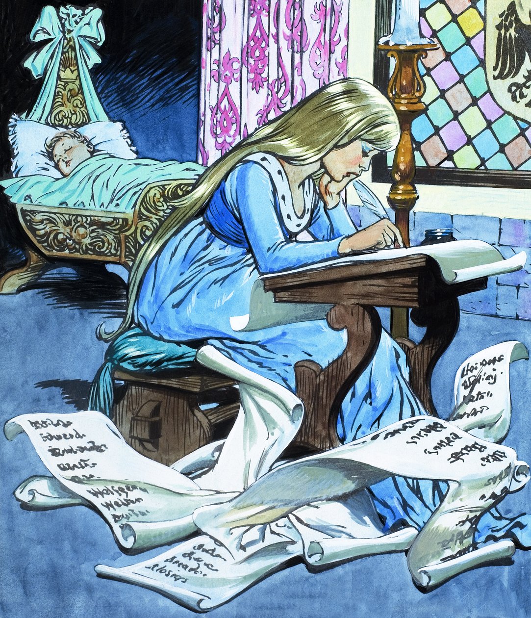A molnár lánya és fia, a Rumpelstiltskin történetéből alkotó: Jesus Blasco