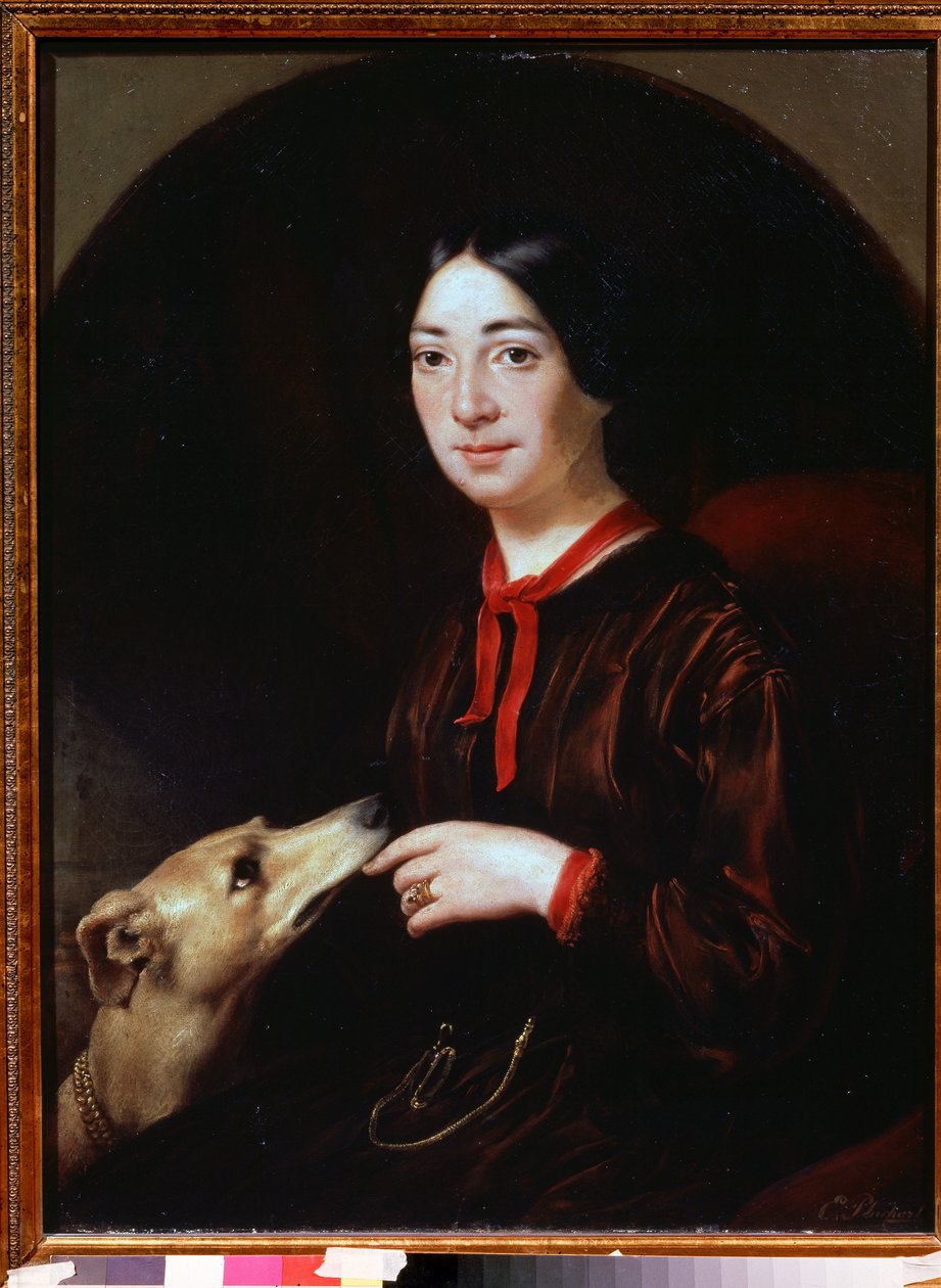 ""Az énekes és zeneszerző, Pauline Viardot (1821-1910) portréja" Eugene Pluchart (1809-1880) festménye 1853 körül Tropinine Múzeum (Tropinin), Moszkva alkotó: Jewgenij Alexandrowitsch Pluchart