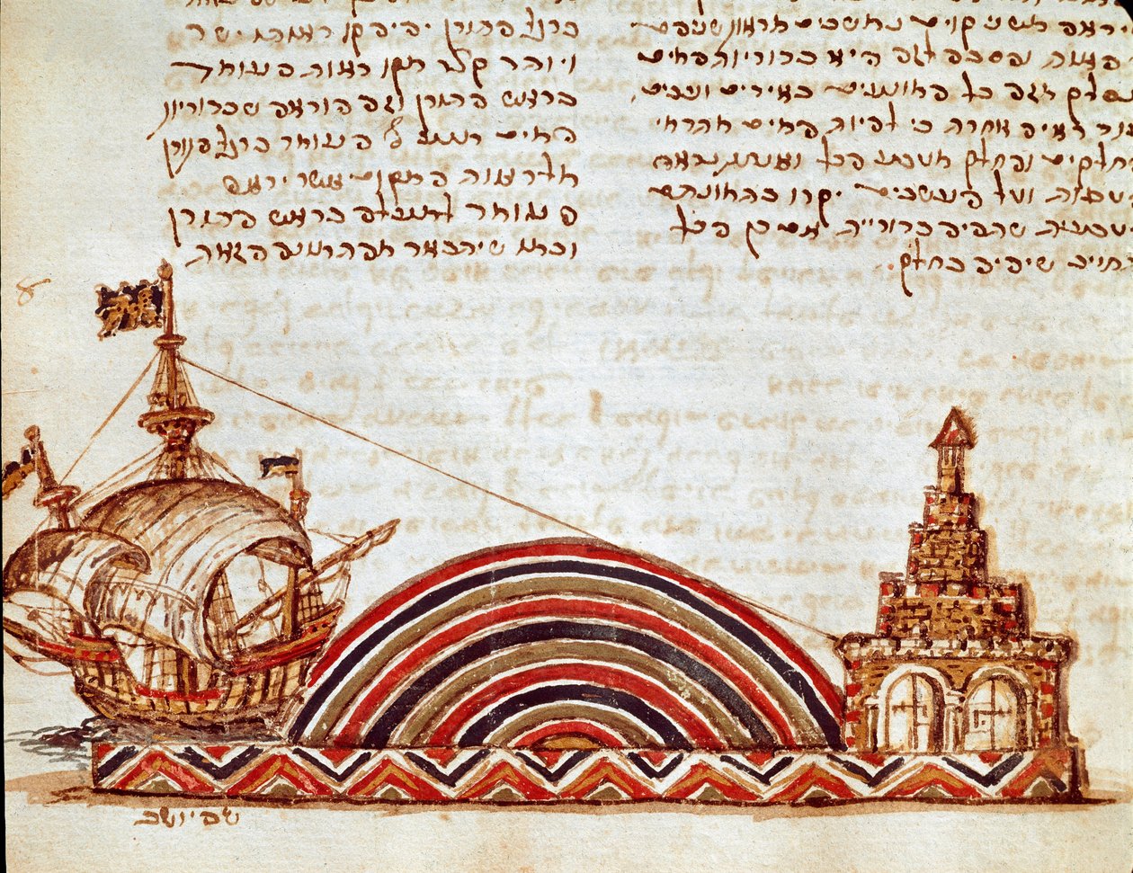 A tengeri horizont tanulmányozása (Miniature alkotó: Jewish School