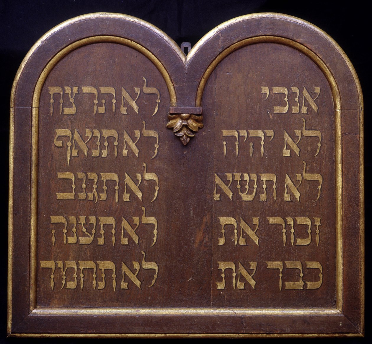 A törvény vagy a dekalógus táblázata. Bergheim zsinagóga (Elzász). 19. század. alkotó: Jewish School