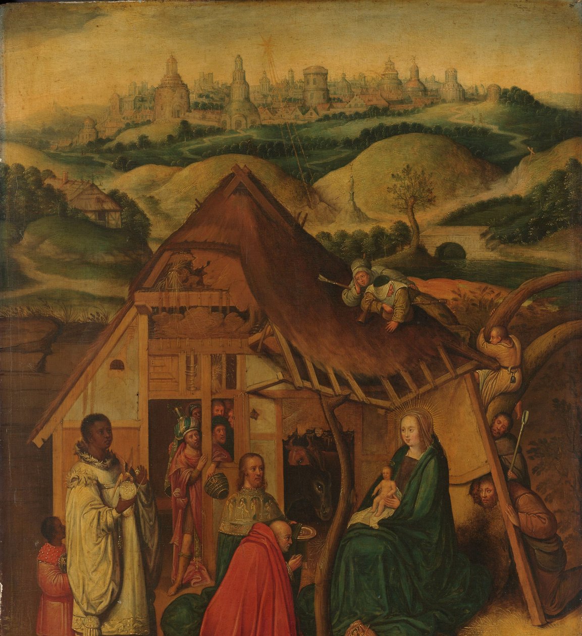 A mágusok imádása alkotó: Jheronimus Bosch (copy after)