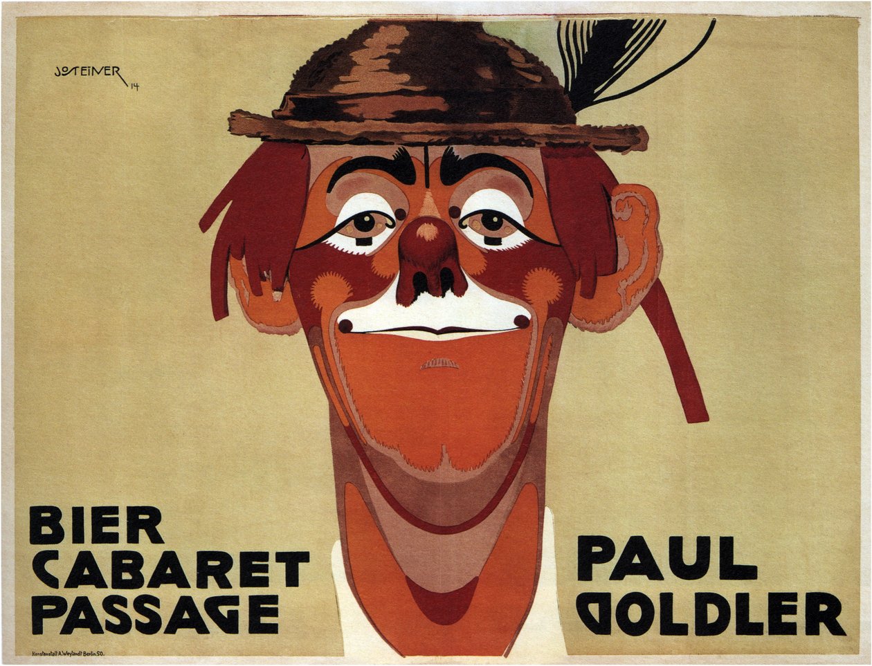 Bier kabaré átjáró. Goldler Pál, 1914 alkotó: Jo Steiner