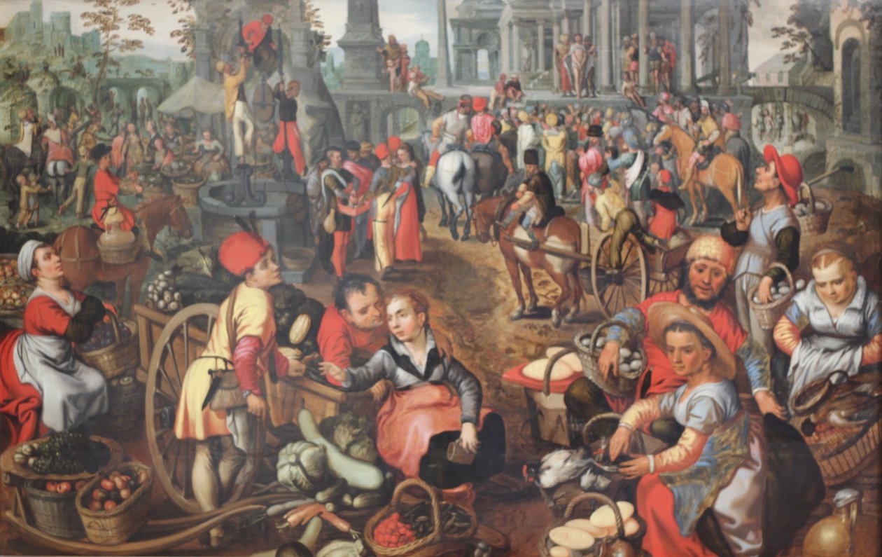 Piac az Ecce Homo -val alkotó: Joachim Beuckelaer