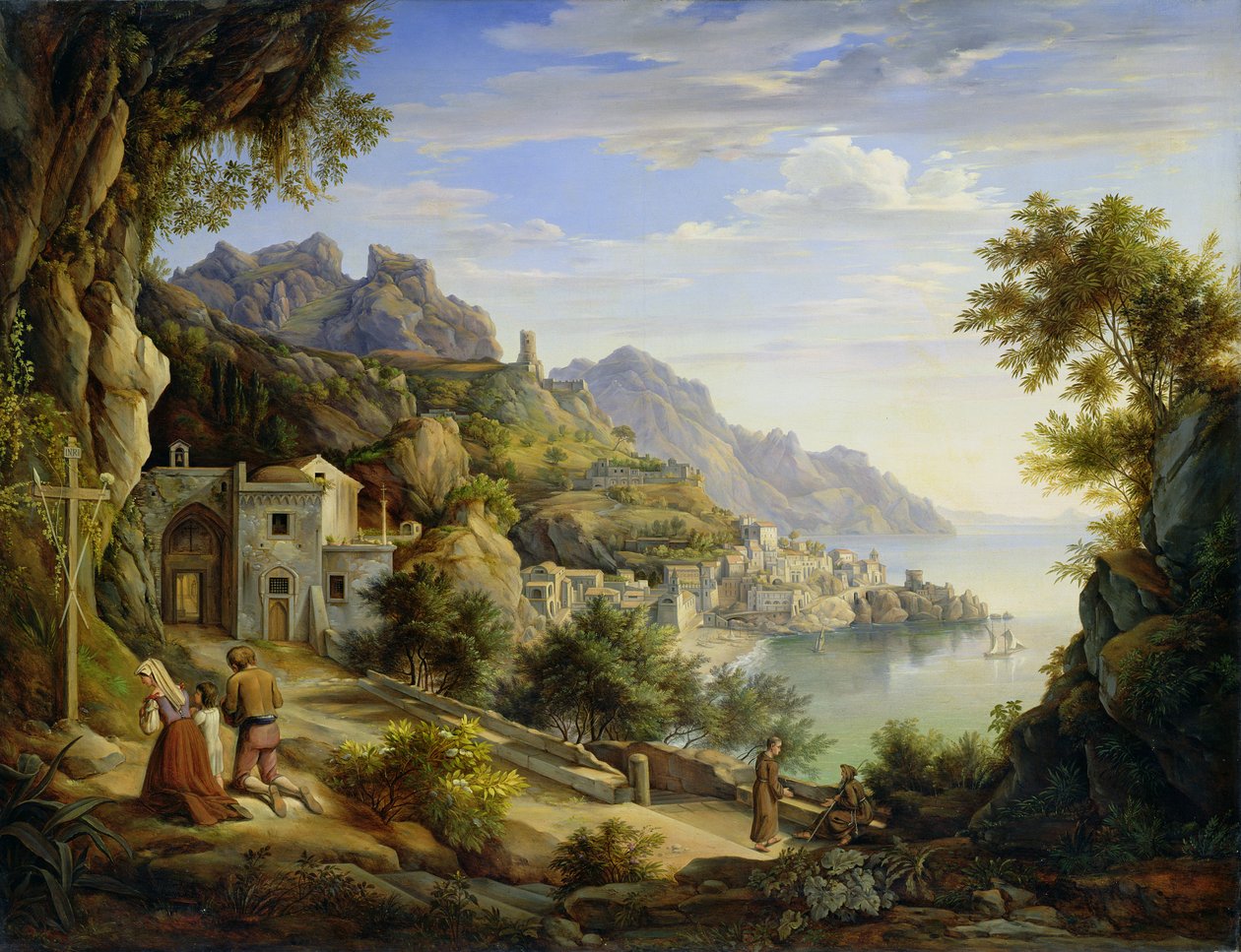 A Salernói-öbölnél, 1826 alkotó: Joachim Faber