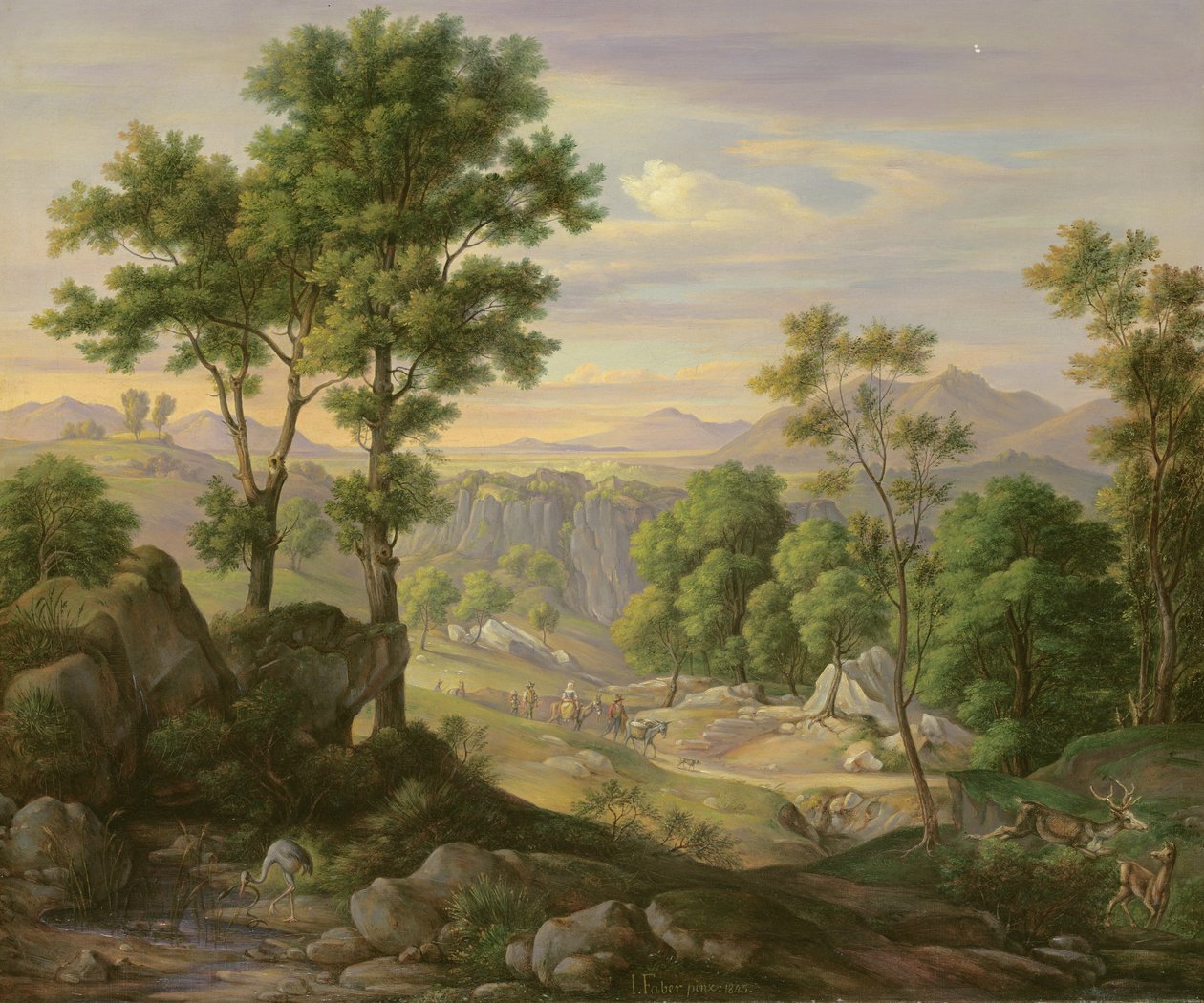 Olasz táj, 1845 alkotó: Joachim Faber