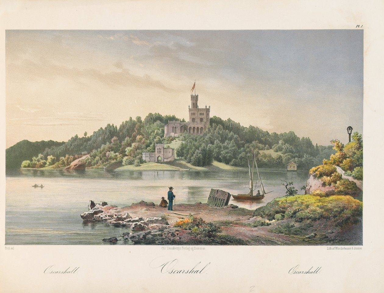 Oscarshal látképe, 1852 alkotó: Joachim Frich