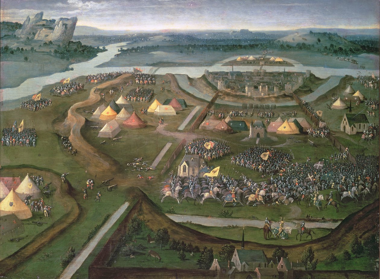 A páviai csata 1525-ben, 1530 körül (panel) alkotó: Joachim Patenier