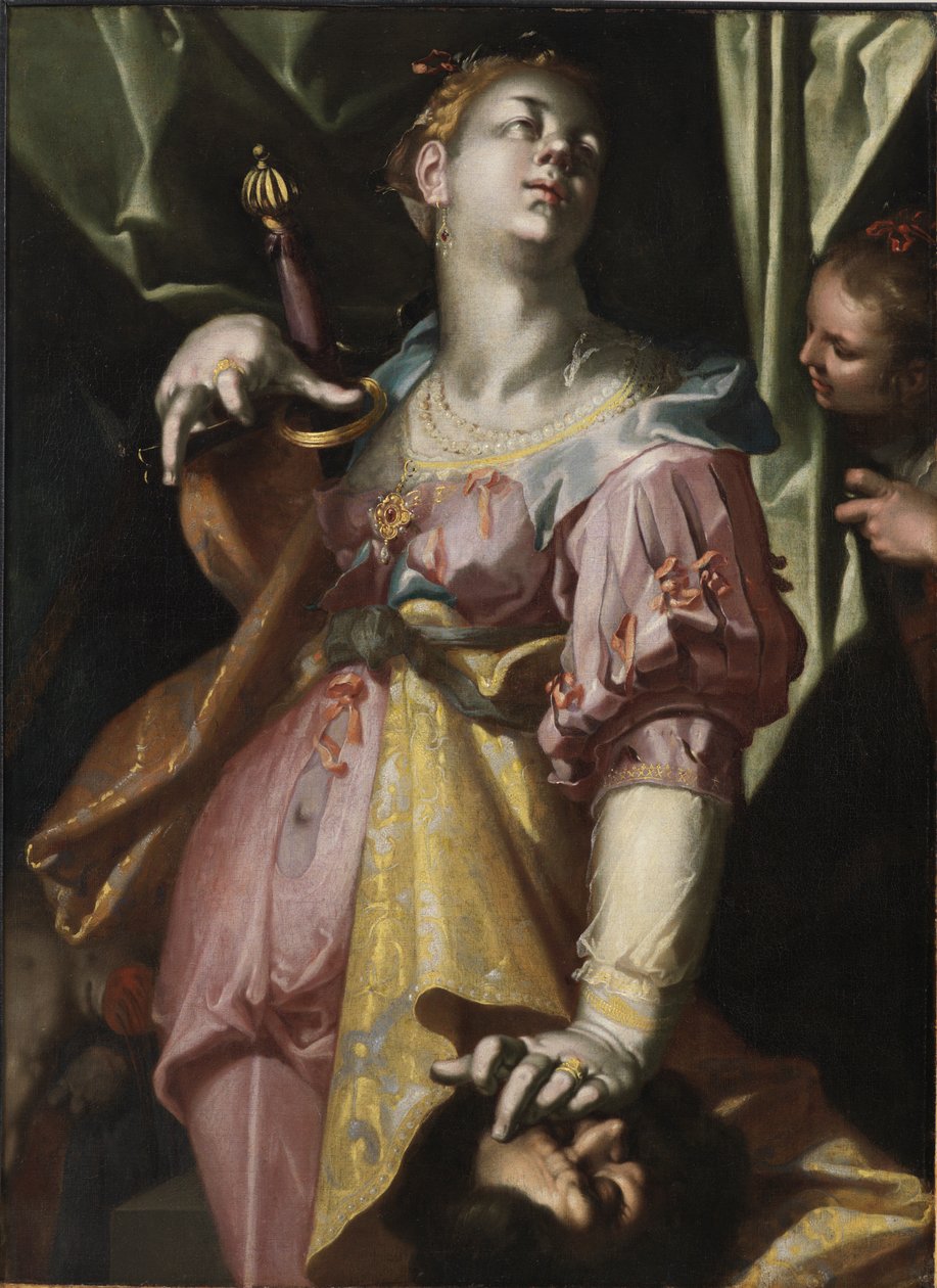 Judit és a Holofernész feje alkotó: Joachim Wtewael or Utewael
