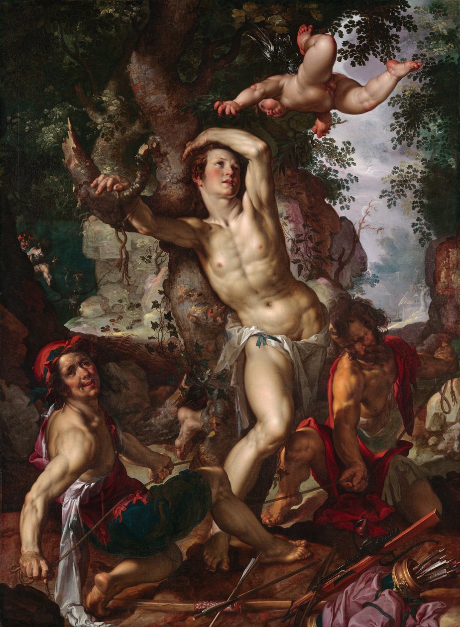 Szent Sebestyén mártíromsága alkotó: Joachim Wtewael or Utewael