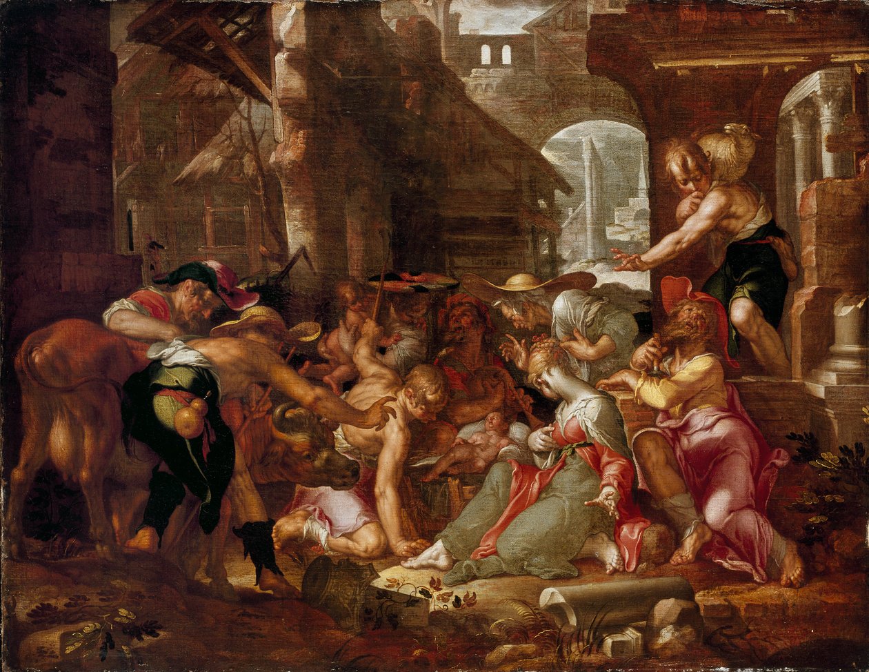 A Pásztorok imádása, c1606 alkotó: Joachim Anthonisz Wtewael