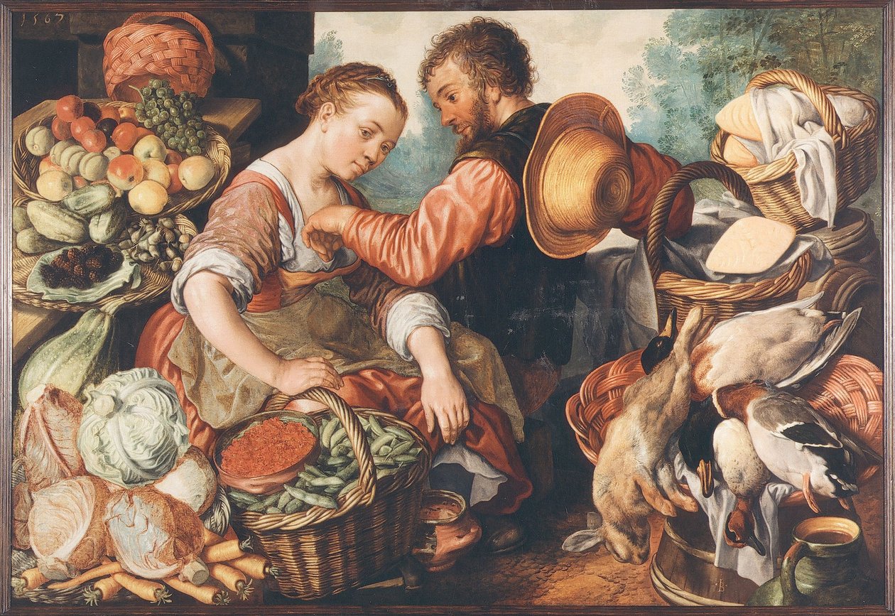 Piaci jelenet, 1567. alkotó: Joachim Beuckelaer
