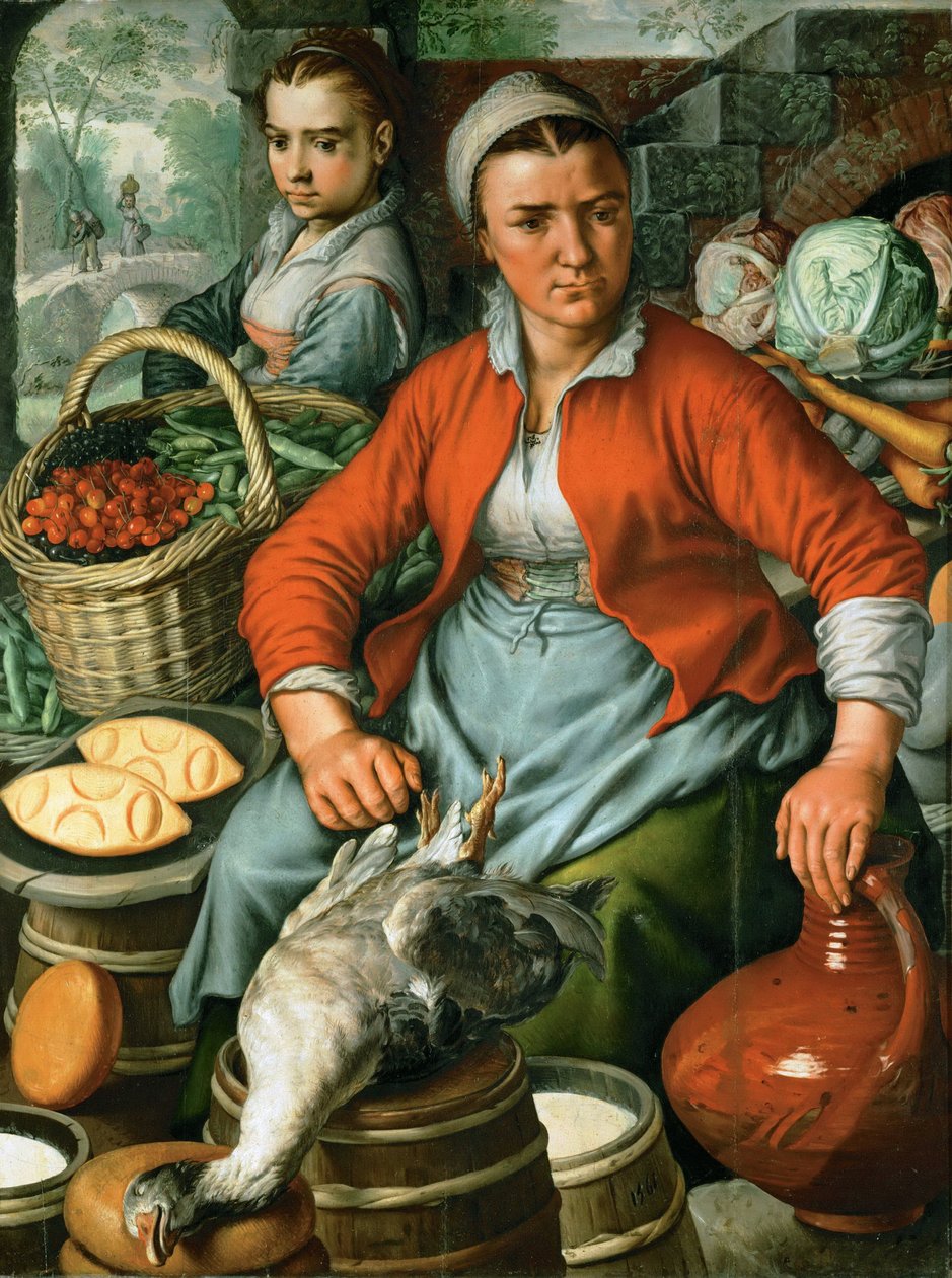 Korai holland művészet: Piaci nő, 1561 körül (olaj, fa) alkotó: Joachim Beuckelaer