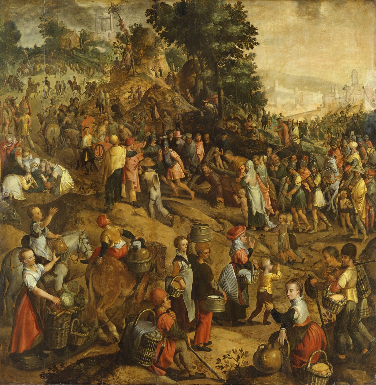 A keresztet vivő Krisztus, 1563 alkotó: Joachim Bueckelaer