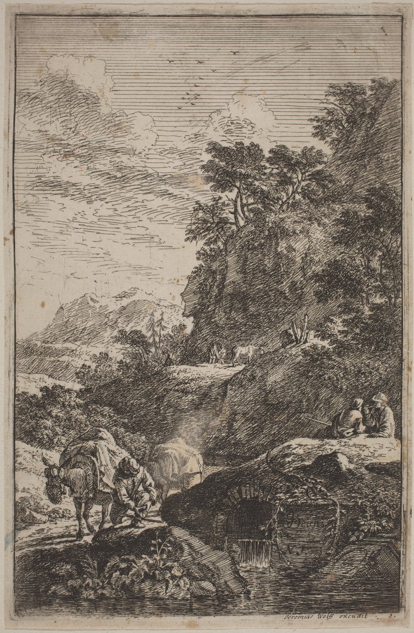 Tájak Salvator Rosa módjára alkotó: Joachim Franz Beich